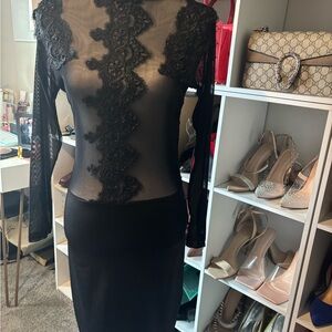 Elegant Black Lace Dress